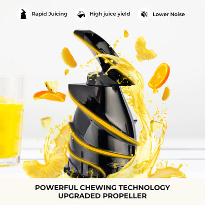 SUSTEAS Cold Press Juicer, 5.3 Inch Large Feed Opening, Slow Masticator Chute, For Whole Vegetables and Fruits, High Yield, Easy to Clean Springtok Steel